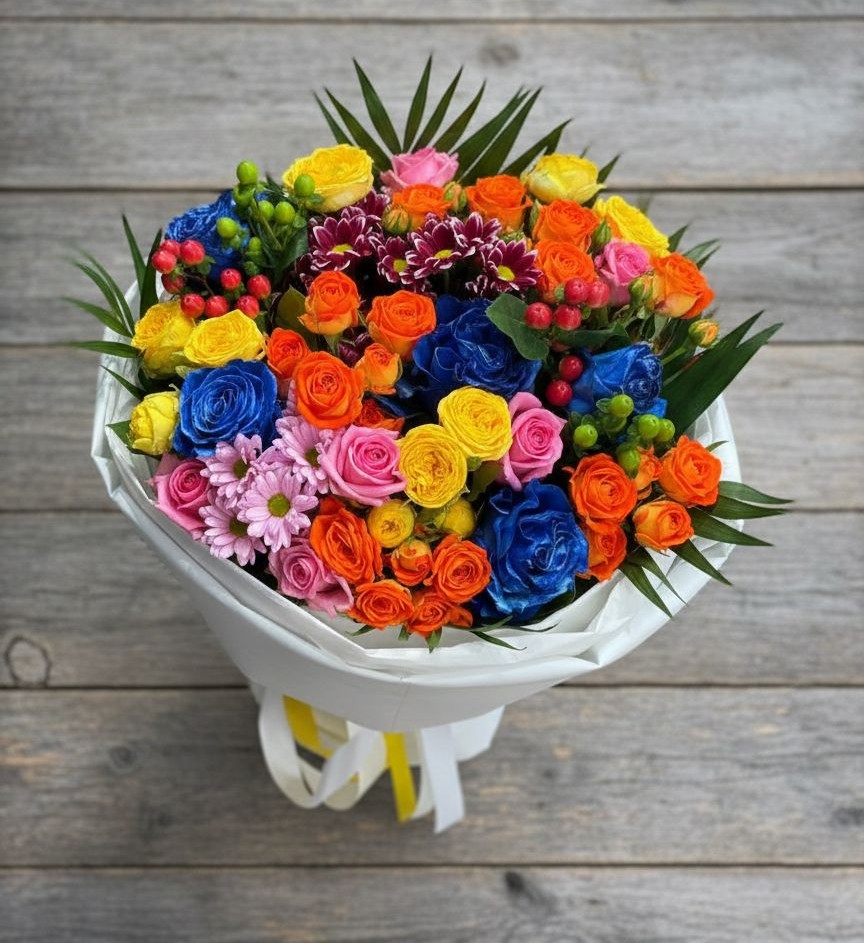 Букет цветов из: Розы и Хризантемы в Нахабино