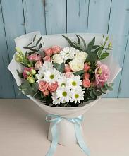 Букет цветов из:  Розы, Лизиантусы и Хризантемы #REPLACE_PRED# Нахабино
