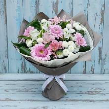 Букет цветов из:  Герберы, Альстромерии и Хризантемы в Нахабино