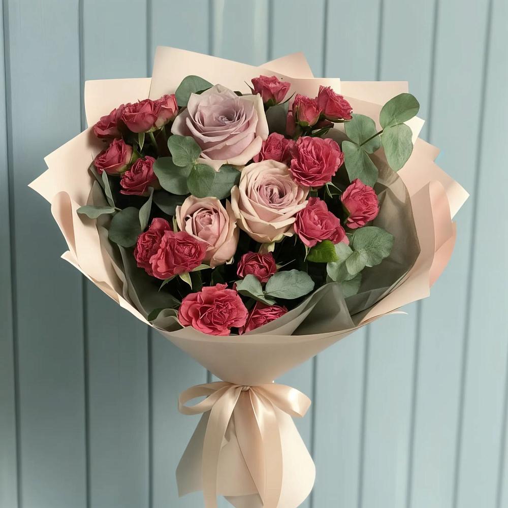 Букет цветов из: Гвоздики и Розы в Нахабино