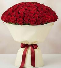 Букет 101 Красная роза Милано в Нахабино