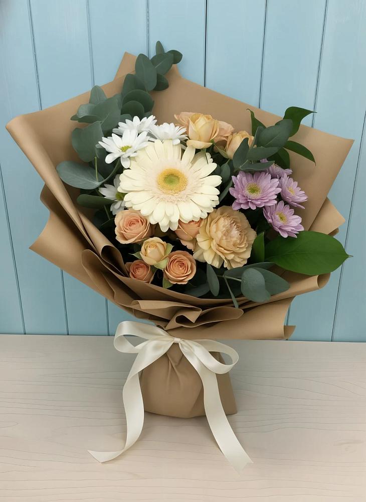 Букет цветов из: Герберы и Хризантемы в Нахабино