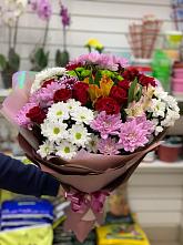 Букет цветов из:  Розы, Хризантемы и Альстромерии #REPLACE_PRED# Нахабино