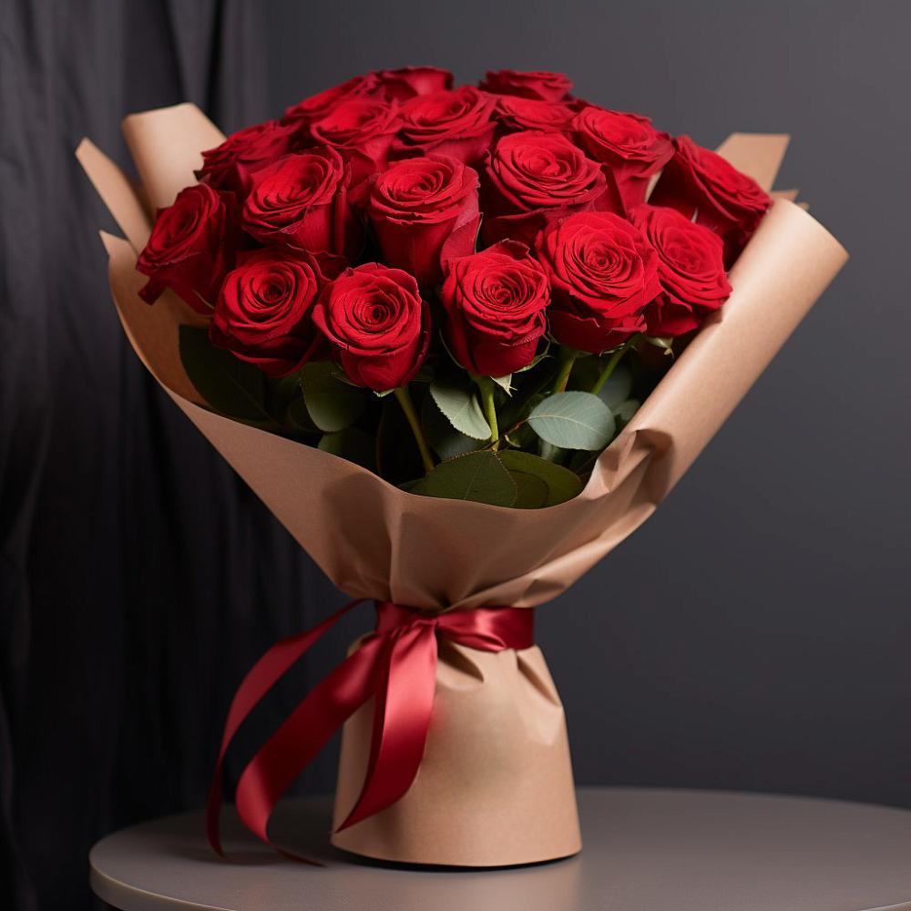 Букет 19 Красных роз Эдлесс Лав в Нахабино