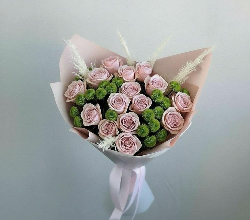 Букет цветов из: Розы и Хризантемы в Нахабино