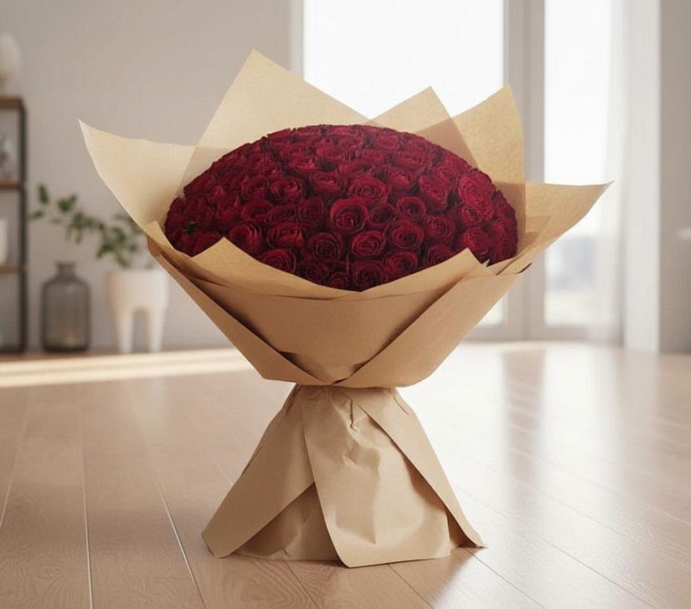 Букет 101 Красная роза в Нахабино