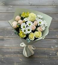 Букет цветов из:  Альстромерии, Розы и Хризантемы в Нахабино