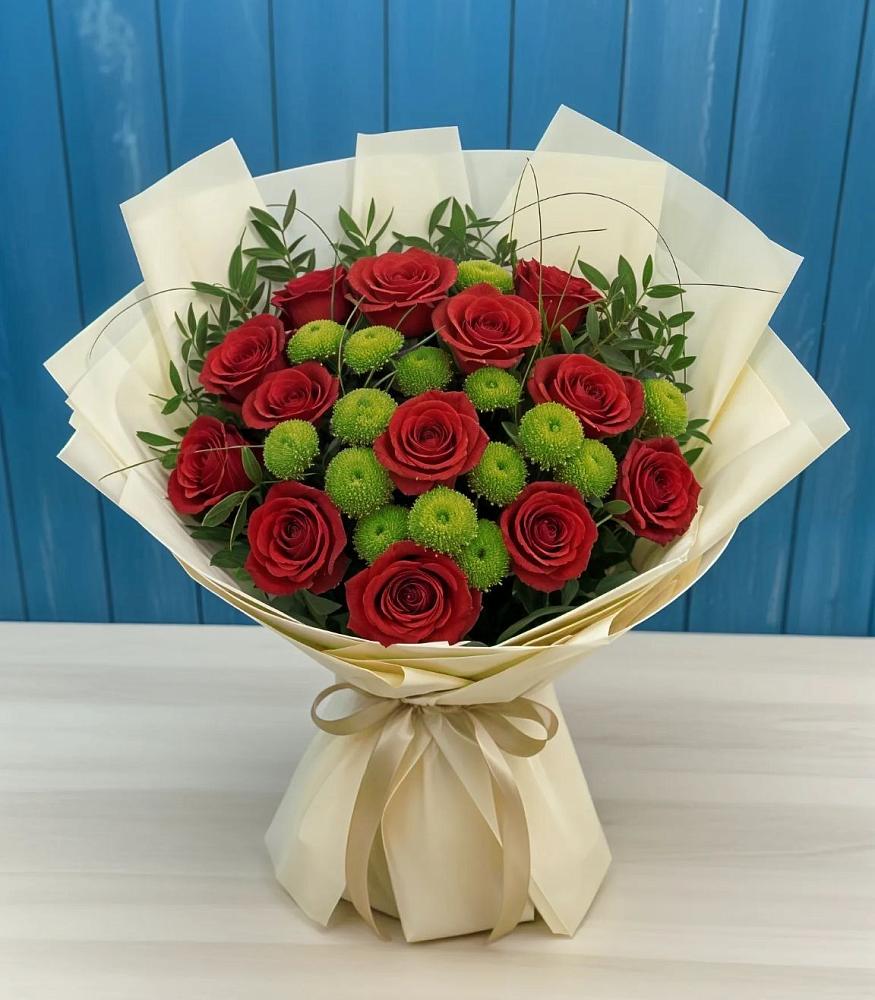 Букет цветов из: Розы и Хризантемы в Нахабино