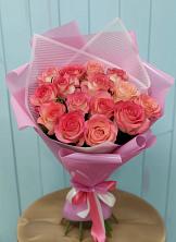 Букет 15 Розовых роз Равель в Нахабино