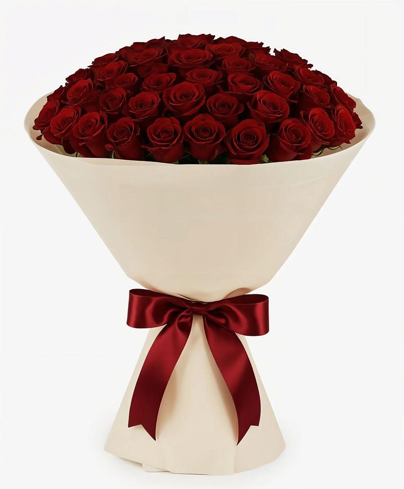 Букет 101 Бордовая роза Блэк Бакарра в Нахабино