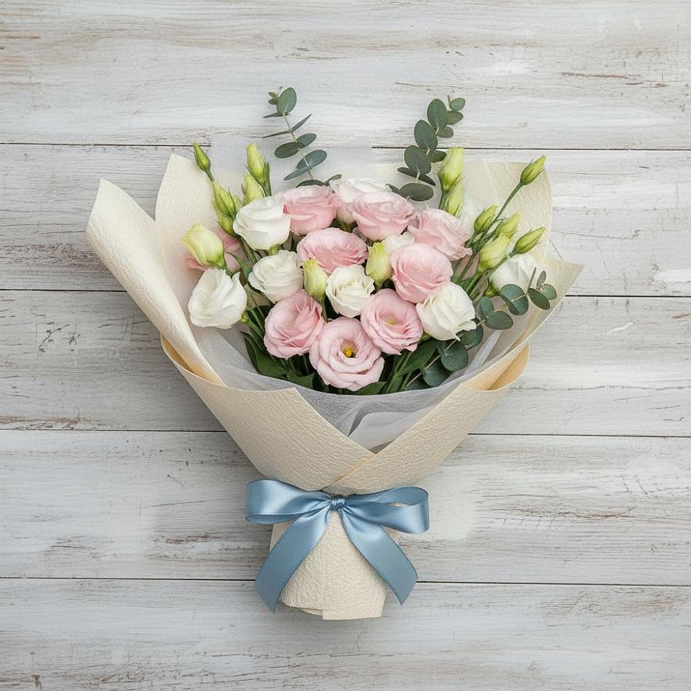 Букет цветов из: Лизиантусы в Нахабино